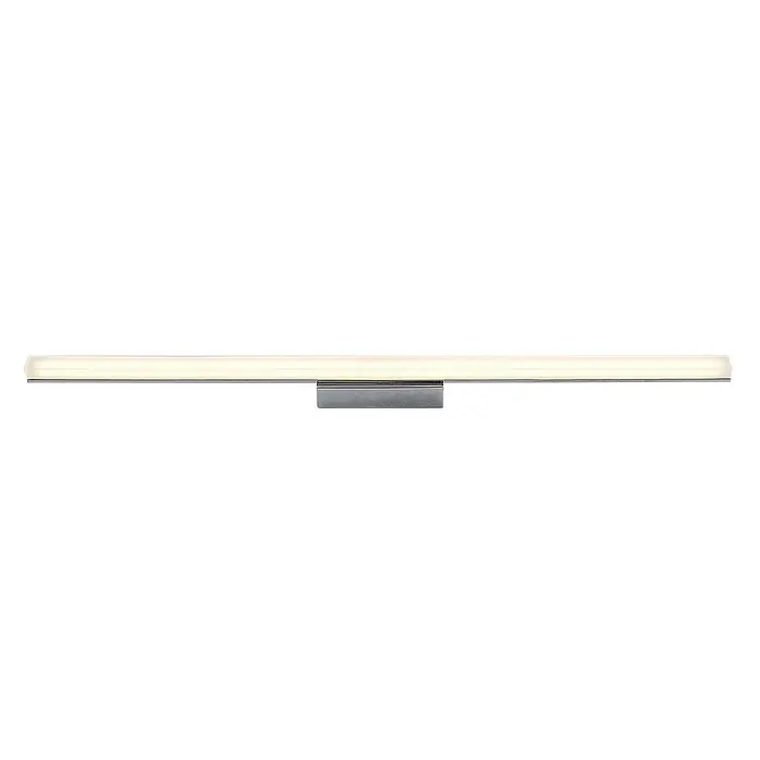 Lindby LED Deckenlampe in weiß, chrom, Deckenleuchte -  - Eine lange, horizontale LED-Spiegelleuchte mit transluzentem weißem Diffusor und poliertem Chromsockel.