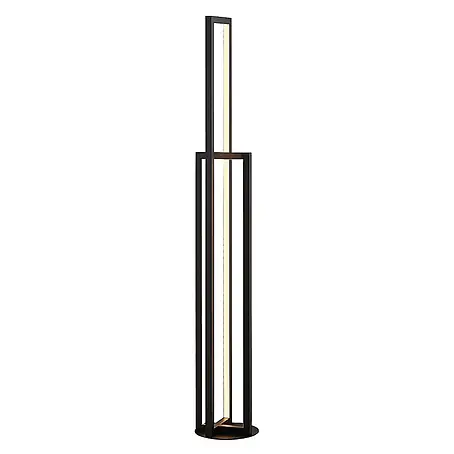 Lucande LED Stehlampe Wohnzimmer in schwarz matt, Stehleuchte