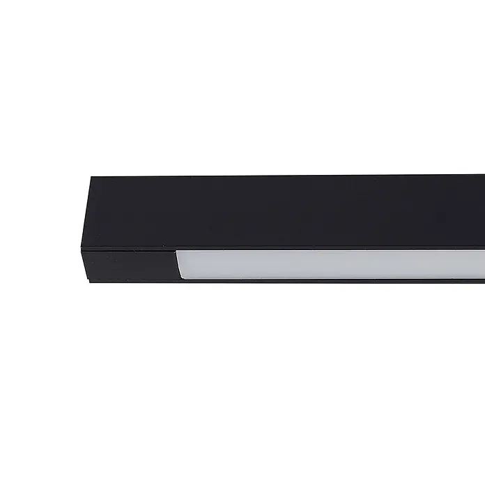 Lucande LED Wandleuchte innen in schwarz, up down Wandlampe -  - Schwarze lineare LED-Leuchte mit langem weißem Diffusorstreifen.