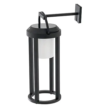 Lucande LED Solar Wandleuchte aussen in schwarz, weiß, dimmbar Aussenlampe