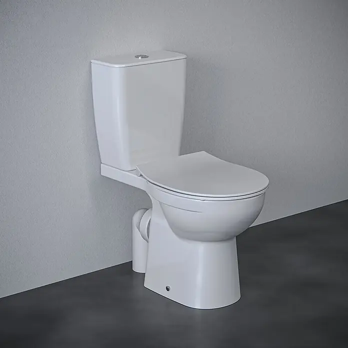 Ideal Standard WC-Sitz Universal (Slim Design) - Kunststoff, weiß, Mit Absenkautomatik - Weißes Stand-WC aus Keramik mit Spülkasten und Doppelspültaste.