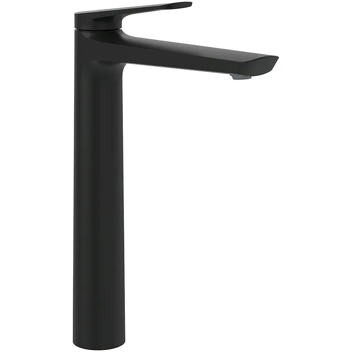 Villeroy & Boch Waschtischarmatur - Matt Black, Matt - Schwarze matte moderne hohe Einhebel-Waschtischarmatur.