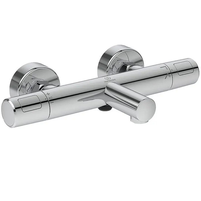 Ideal Standard UP-Thermostatarmatur - Chrom, Hochglänzend - Verchromter Thermostat-Duschmischer mit Temperatur- und Durchflussreglern, Ideal Standard.