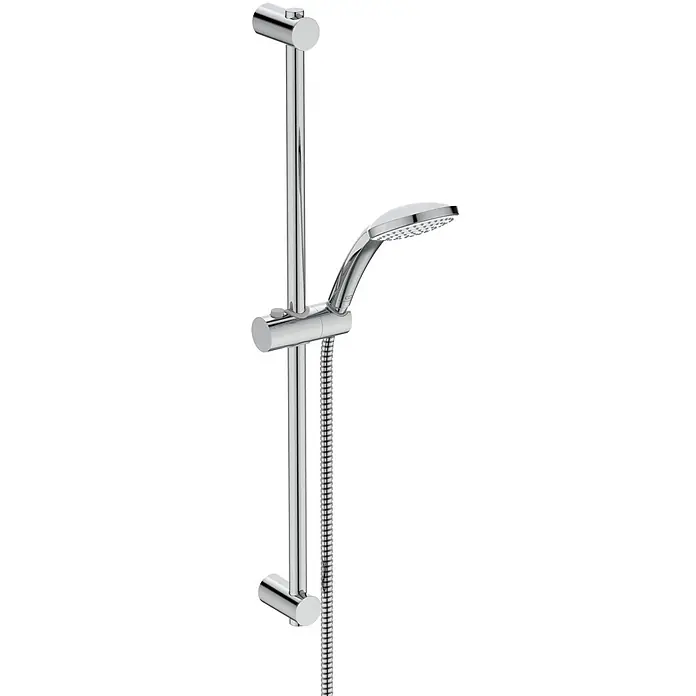 Ideal Standard Brause-Set - Chrom - Verchromte Brausestange mit verstellbarer Halterung für eine Handbrause und flexiblem Schlauch.