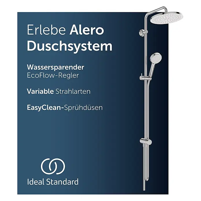 Ideal Standard Brause-Set - Chrom - Chrom Duschsystem mit Kopf- und Handbrause.