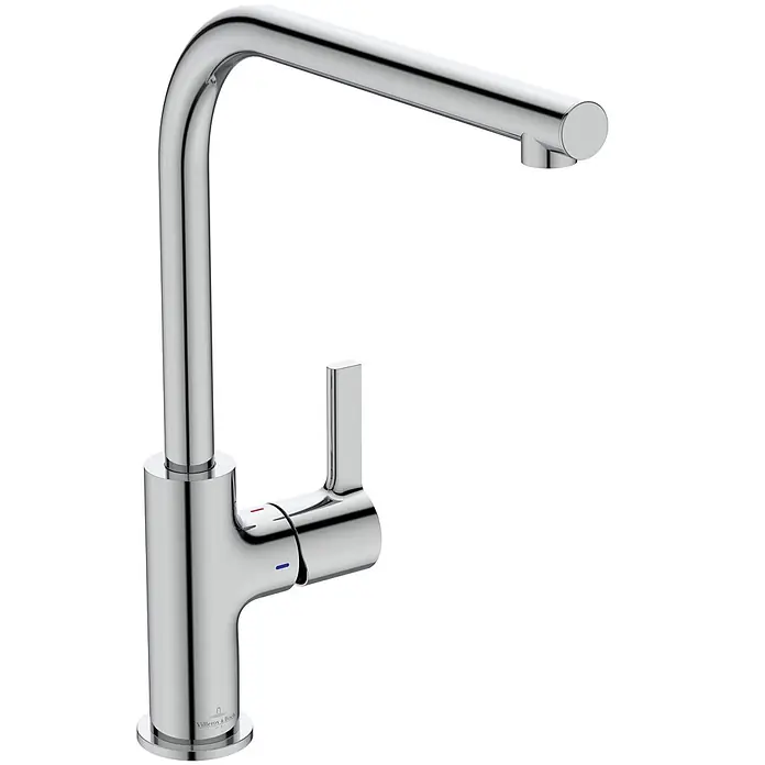 Villeroy & Boch Spültischarmatur - Chrom, Hochglänzend - Verchromte Küchenarmatur mit hohem Schwenkauslauf und Einhebelmischer.