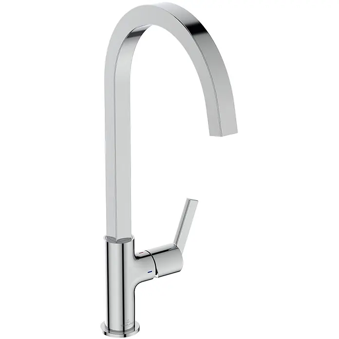 Villeroy & Boch Spültischarmatur - Chrom, Hochglänzend - Polierte Chrom-Küchenarmatur mit hohem Bogenauslauf und Einhebelgriff.