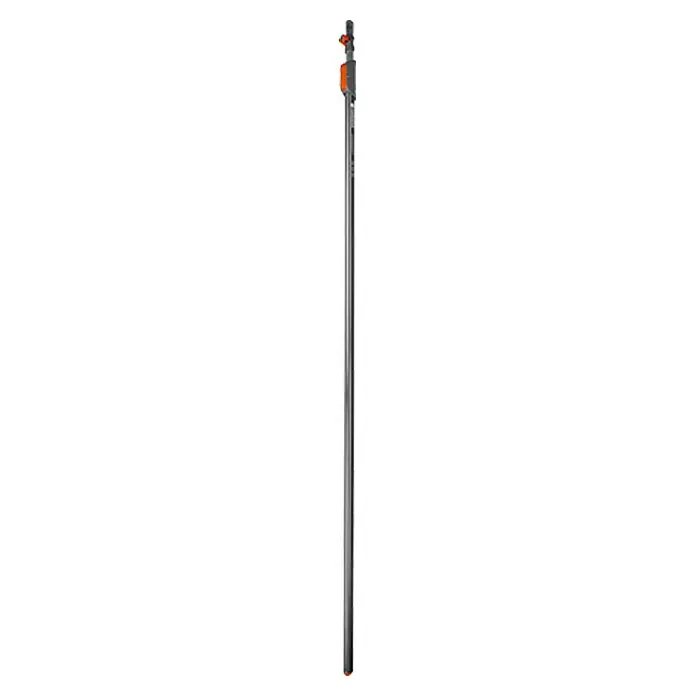 Gardena Combisystem Teleskopstiel - Aluminium, 2,1 m - 3,9 m - Gardena Teleskopstiel mit orangen Elementen, ideal für Arbeiten in großen Höhen. Ausziehbar für flexible Reichweite im Garten.