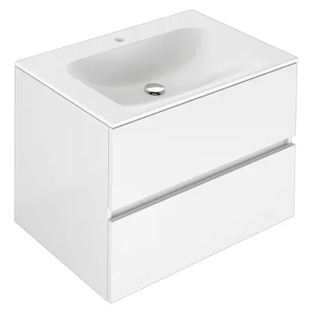 Keuco  Badmöbel-Set 80 cm, mit Waschtisch und Unterbau, weiß