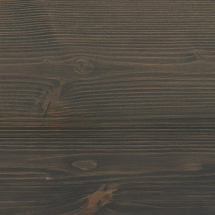 Osmo Dekorwachs - Granitgrau, 375 ml, Seidenmatt - Nahaufnahme von dunklem Holz mit Maserung und Ästen, ideal für Hintergründe und Texturen.