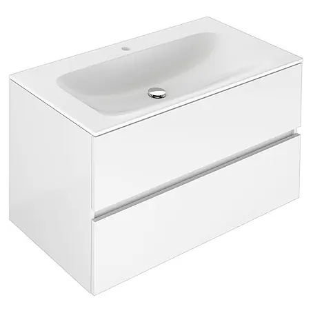 Keuco  Badmöbel-Set 100 cm, mit Waschtisch und Unterbau, weiß