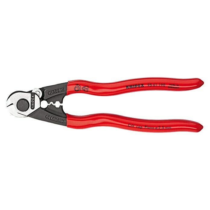 Knipex Drahtseilschere190 mm, Ca. 64 HRC Front View