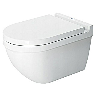 Duravit Starck 3 Wand-WC-Set (Spülrandlos, Mit antibakterieller Glasur, Spülform: Tief, WC Abgang: Waagerecht, Weiß)