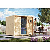 Karibu Saunahaus Tim (9 KW Ofen mit interner Steuerung, Natur, L x B x H: 224 x 219,5 x 196 cm) | BAUHAUS
