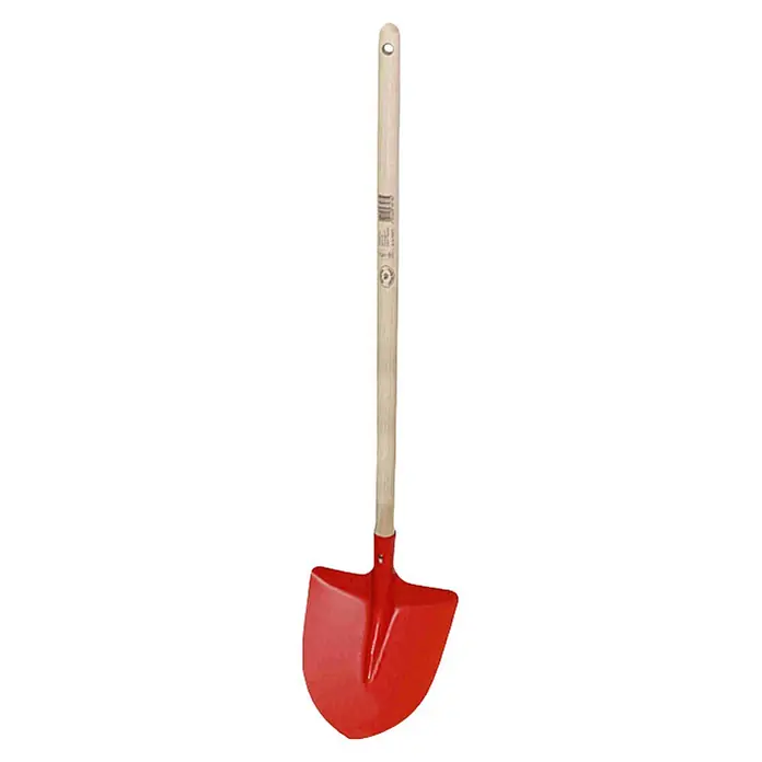 Gardol Frankfurter Schaufel Kompakt - Kurzstiel - Roter Gartenspaten mit Holzgriff, ideal für Gartenarbeiten und zum Umgraben von Beeten. Robust und langlebig.