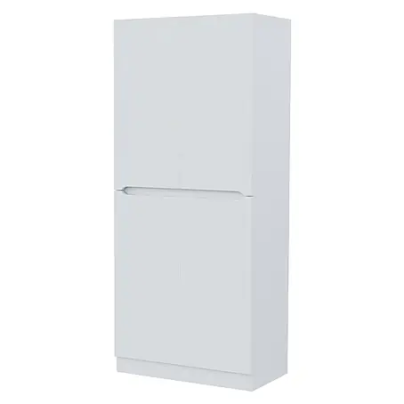 SONNENH Kleiderschrank mit Hängefach und Ablagefächern, Weiß
