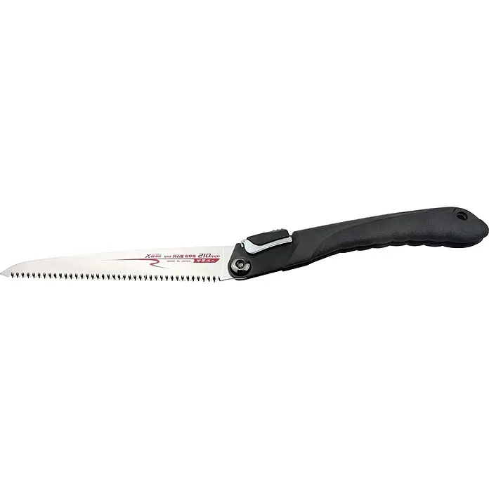 Famex Klappsäge - Länge: 210 mm, Stahl - Schwarze und silberne XBEAM Klappsäge mit 210mm Blatt, hergestellt in Japan.