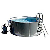 Malibu Pool-Set (Ø x H: 500 x 120 cm, 22 m³, Anthrazit)