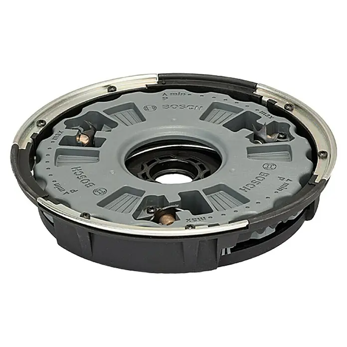 Bosch Perforador de papel pintado PWR180 - 1.010 W - Imagen del producto Bosch. La imagen muestra un componente gris con base negra y anillo plateado.