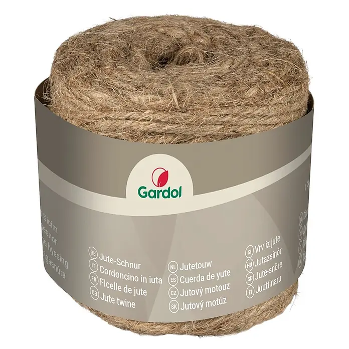 Gardol Juteschnur - Natur - Eine Rolle Gardol Jutegarn in Naturfarbe, ideal für Garten und Handwerk.