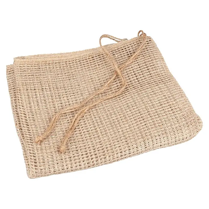 Windhager Netzsack - B x H: 40 x 60 cm, Jute, 2 Stk. - Gefalteter hellbrauner Netzbeutel aus Naturfaser mit Juteschnur.