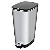 KIS Treteimer Chic (45 l, Schwarz/Silber, Eckig, Kunststoff)