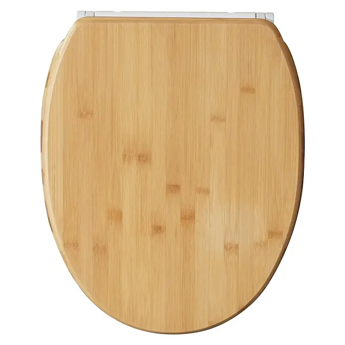 SANILO WC-Sitz Bambus mit Schnellverschluss - Holz, Braun, Mit Absenkautomatik