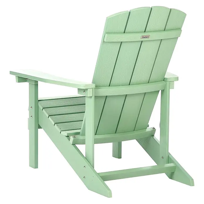Gartenstuhl ADIRONDACK in Grün - (W) 75 x (H) 88 x - L - Grüner Adirondack-Stuhl aus holzähnlichem Material, von hinten gesehen.