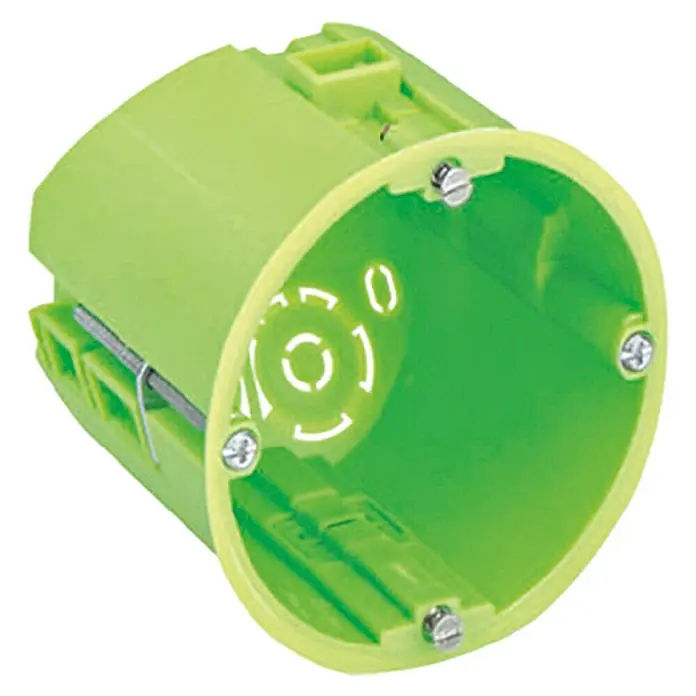 Spelsberg Hohlwanddose - 68 x 65 mm, 1-fach, Grün, 1 Stk. - Grüne Gerätedose mit Schrauben zur Befestigung von Elektroinstallationen. Ideal für Unterputzmontage.