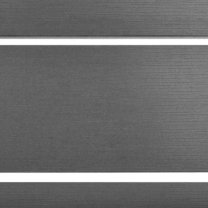 4er-Set Gartenstuhl PRATO in Grau/Schwarz -  - Dunkelgraue texturierte Paneele mit horizontalen Linien, getrennt durch weiße Zwischenräume.