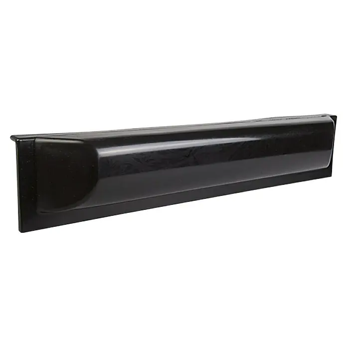 Talamex Stegfender - 7 x 50 x 10 cm, Gerade, Schwarz, Kunststoff - Schwarzer Briefkastenschlitz für Haustüren. Optimal für den Empfang von Briefen und Postsendungen, robust und wetterbeständig.