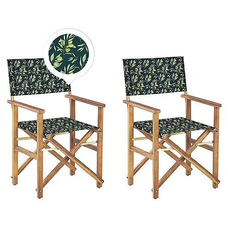 6er-Set Gartenstuhl CINE in Grün/Weiß/Braun