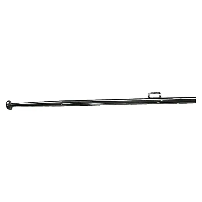 Flaggenstock - 25 x 620 mm, Edelstahl - Ein polierter Metallstab mit abgerundetem Ende und kleinem Griff zur einfachen Handhabung.