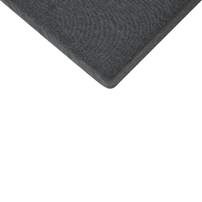 12er-Set Gartenstuhl TAVIANO in Schwarz/Grau/Braun -  - Ecke eines dunkelgrauen, texturierten Stoffkissens.