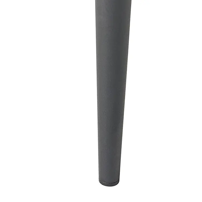 2er-Set Gartenstuhl CURGOS in Beige/Schwarz -  - Dunkelgraues, strukturiertes, konisches zylindrisches Möbelbein mit schwarzer Fußkappe.