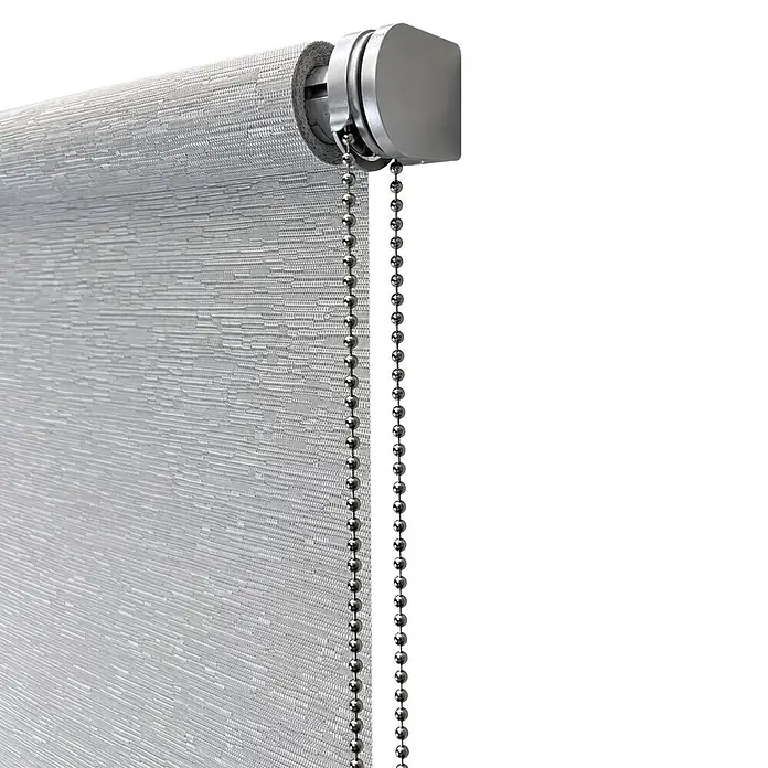 Estor enrollable Icaro - An x Al: 135 x 250 cm, Gris - Estor enrollable gris con mecanismo de cadena plateada.