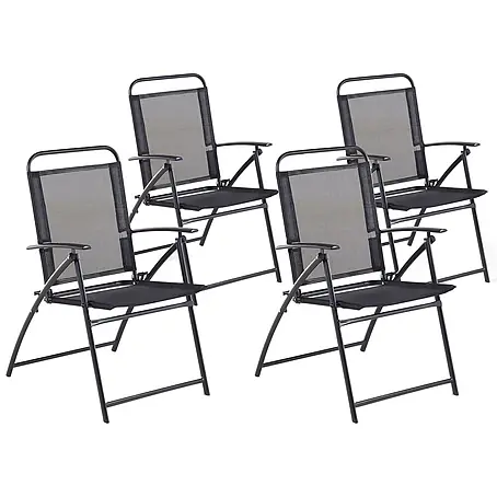 4er-Set Gartenstuhl LIVO in Schwarz
