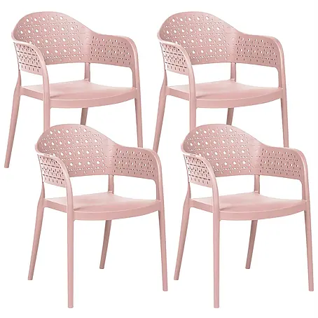 4er-Set Esszimmerstuhl NARINO in Rosa