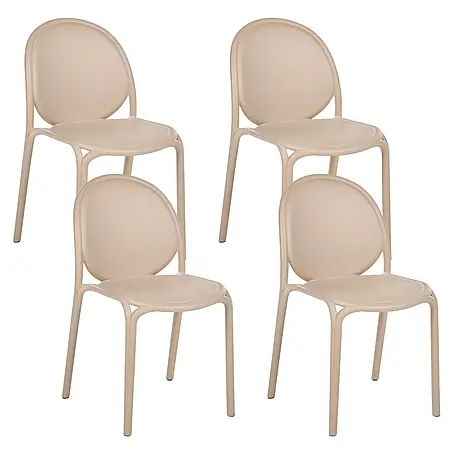 4er-Set Esszimmerstuhl BRUGNELLO in Beige