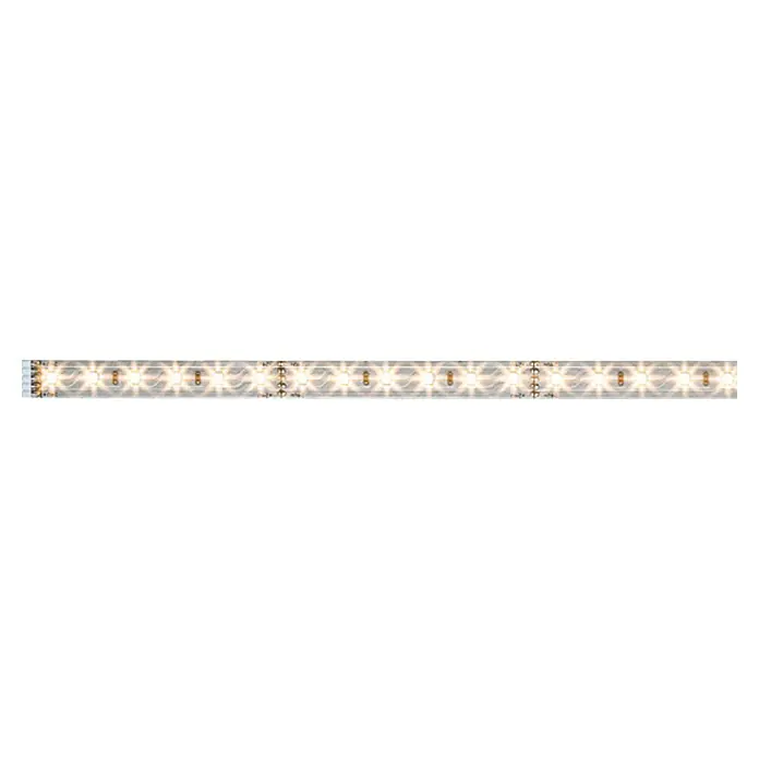 Paulmann MaxLED 500 Tira LED - Largo: 1 m, Color de luz: Blanco cálido, 7 W, 550 lm, Sin recubrimiento - Tira de LED con múltiples luces, perfecta para una iluminación elegante. Versátil y de bajo consumo energético.