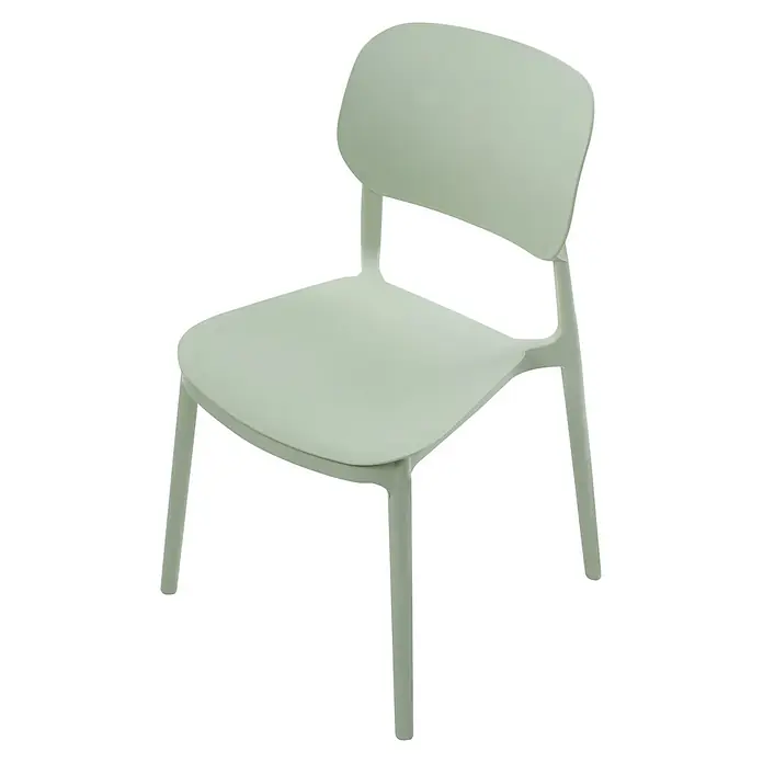 4er-Set Gartenstuhl TUPIZA in Grün -  - Hellgrüner Polypropylen-Stuhl mit geschwungener Rückenlehne und ergonomischer Sitzfläche.