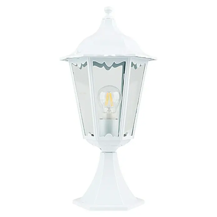 Starlux Turin Sobremuro exterior - Color del marco: Blanco, Sin bombillas - Farol blanco para exteriores, que ofrece una iluminación elegante y un acento con estilo para jardines y entradas.
