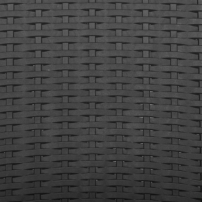 2er-Set Gartenstuhl FOSSANO in Grau -  - Dunkelgraue geflochtene Kunststoffrattan-Textur, ideal für Gartenmöbel.