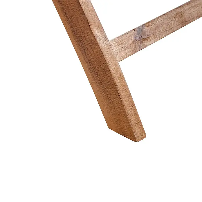 Beliani Gartenstuhl-Set PROSSEDI - 2 Stk., Akazienholz, Klappbar, Beige, B x T x H: 42 x 50 x 84 cm - Naturfarbenes Möbelbein aus Holz mit sichtbarer Querstrebe.