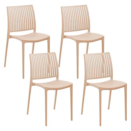 4er-Set Gartenstuhl ILLUMANI in Beige