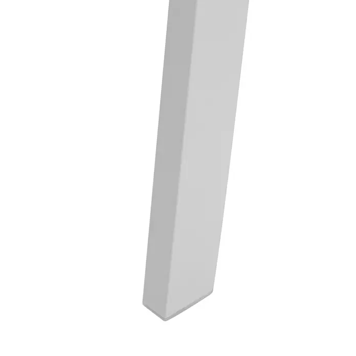 Beliani Gartenstuhl-Set CAVOLI - 4 Stk., Aluminium, Weiß, B x T x H: 54 x 60 x 82 cm - Helles, rechteckiges Möbelbein mit texturierter Oberfläche und durchsichtiger Fußkappe.