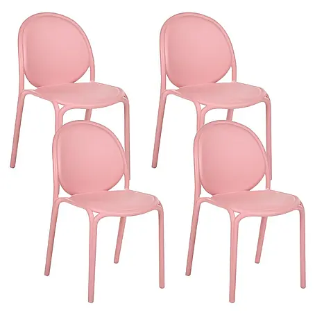 4er-Set Esszimmerstuhl BRUGNELLO in Rosa