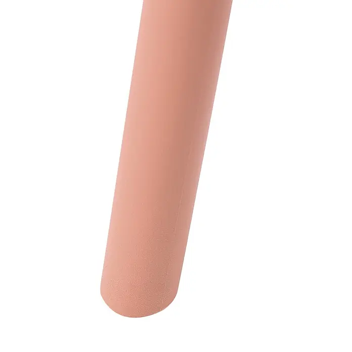 4er-Set Esszimmerstuhl TIGGIANO in Orange -  - Matt pfirsichfarbenes zylindrisches Bauteil mit leicht strukturierter Oberfläche.