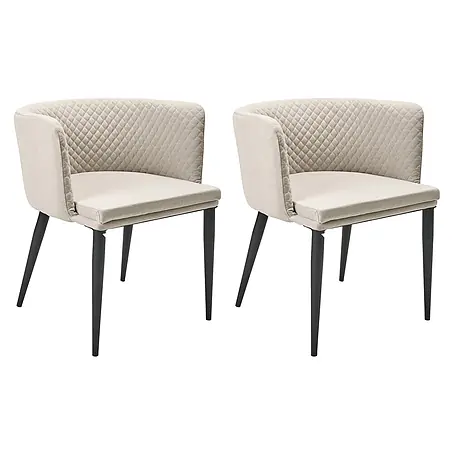 2er-Set Gartenstuhl LIMASSON in Beige/Schwarz