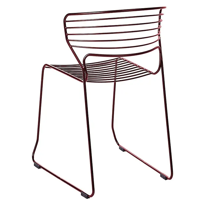 Beliani Gartenstuhl-Set PISTOIA - 2 Stk., Stahl, Rot, B x T x H: 54 x 51 x 80 cm - Roter Drahtstuhl im minimalistischen Design, geeignet für moderne Einrichtungen.
